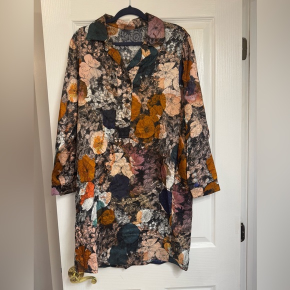 Raquel Allegra Brooke Flower Medley Print Silk Dress NWOT Size 1 - Picture 9 of 12
